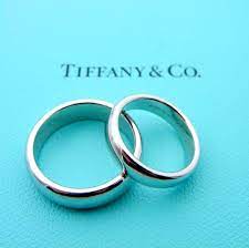 Authentic Tiffany Co Platinum Wide Bands Set Of 2 Size 5 5 And 9 Classic Wedding Band Classic Wedding Band Tiffany Engagement Rings Mens Wedding Bands