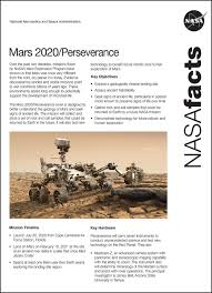 Последние твиты от nasa's perseverance mars rover (@nasapersevere). Mars 2020 Perseverance Fact Sheet Nasa S Mars Exploration Program