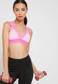 Buy Nike pink Indy Logo Bra for Women in MENA, Worldwide