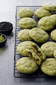 Black Sesame Stuffed Matcha Sugar Cookies Love And Olive Oil Recipe In 2020 Matcha Cookies Food Sweet Tooth