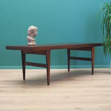 Homcom coffee/end table industrial style w/storage versatile use for home office. Rosewood Coffee Table Denmark 70s 153854