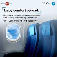 Additional make my trip offer from grabon: Sbi Card Look Forward To Your Next Trip Abroad Get Exclusive Discounts On International Flights Hotel Bookings On Makemytrip With Sbi Cards Promo Code International Flights Mmtsbi International Hotels Select Countries Mmtsbic1 International