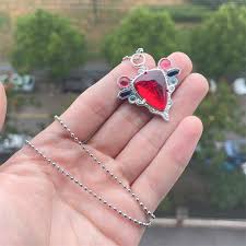 JOJO Red Stone of Aja Necklace Handmade Anime JOJO Necklace - Etsy Israel