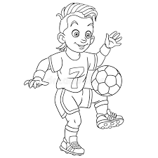 Forward of real madrid and portugal national team. Coloring Page With Footballer Football Player Stock Vector Illustration Of Children Hand 149617888