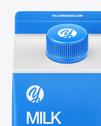 Download Carton Dairy Packaging Mockup Front View In Box Mockups On Yellow Images Object Mockups PSD Mockup Templates