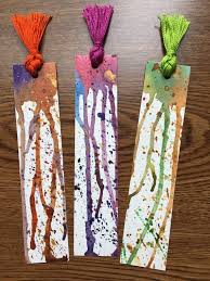 Watercolor Bookmark With Splashes Of Color Bookmarks Handmade Creative Bookmarks Homemade Bookmarks