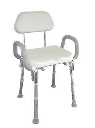 Padded Shower Chair With Armrests And Back Chair Shower Chair Blue Chairs Living Room