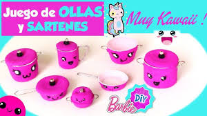 En los juegos de sara's cooking class, ¡aprenderás a hacer cupcakes dignos de instagram, a cocinar impresionantes platos mexicanos y mucho más! Haz Juego De Ollas Sartenes Kawaii Para Munecas Barbie Muy Facil Manua Manualidades Manualidades Para Munecas Manualidades Creativas