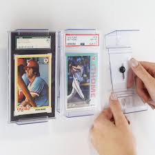 Should you get your cards graded). Amazon Com Card Mount For Graded Psa Trading And Sports Cards Stand And Wall Mount Display For Collectible Cards 5 Pack