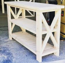 Rustic X Console Table With Shelves Sofa Table Entryway Etsy In 2020 Diy Entryway Table Simple Wood Furniture Plans Diy Wood Projects Furniture