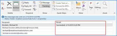 Possible result when you recall outlook email How To Try To Use The Outlook Recall Feature Email Overload Solutions