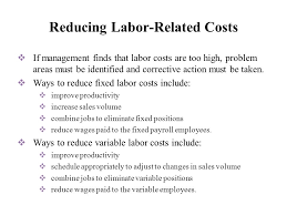 Cost Control Chapter 7 Managing The Costs Of Labor. - Ppt Download