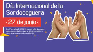Según la ley 27/2007, de 23 de octubre, por la que se reconocen las lenguas de signos españolas y se regulan los medios de apoyo a la comunicación oral de las personas sordas, con discapacidad auditiva y sordociegas, estas últimas vendrían definidas como: 27 De Junio Dia Internacional De La Sordoceguera Gobierno Del Peru