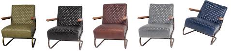 LifeStyle "EDWARD SWING" Fauteuil GRIJS Leer