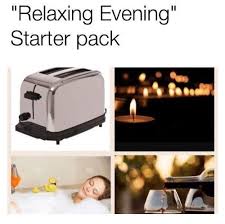 Why does throwing a toaster or other electronic device in a tub with a person kill that person? And Relax Starterpacks