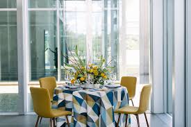 Riviera Bauhaus Table Linen Linen Rentals Wedding Table Linen Runners Chair Covers Bbj Linen Modern Tablescape Table Linens Bauhaus