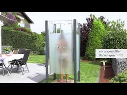 Die gartendusche kann sonnenlicht, regen und frost widerstehen und sorgt für kühle erfrischung direkt in ihrem. Garten Dusche Exo Baukasten System Glaselement Breuer