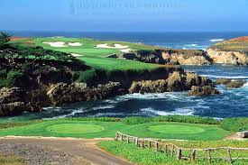 The 15th plays roughly 135 yards but it takes a special effort to nestle an approach near to the hole. The 16th Hole At Cypress Point Historic Golf Photos