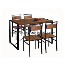 Our collection of dining tables and dining room chairs is unrivaled. China Wholesaler Kitchen Dining Table Set 1 Dinner Table 4 Chairs Rustic Industrial Style Brown For Living Room Furniture China Dining Table Dining Table Set