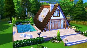 Can i build a small house in my garden. My Try On Building A Scandinavian A Frame House What Do You Think Thesimsbuilding