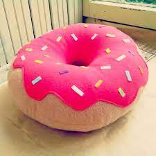 Donut Cushion Pink Donut Cushion Donuts Lovers Sweet Donut Decorative Pillow Home Decor Glazed Donut Cushion Adorable Gift Ideas Donut Pillow Handmade Pillows Diy Pillows