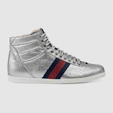 Glitter Web High Top Sneaker Gucci Sneaker Silver Sneakers High Top Sneakers Red High Top Sneakers Red Glitter Shoes