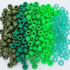 Green hair beads