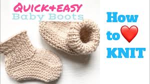 Baby booties are small, soft shoes designed to fit on the feet of babies. Quick And Easy Baby Boots How To Knit Teomakes Youtube