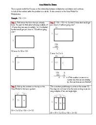 This Gives A Step By Step To Using The Area Model For Division Great For Parents And Teachers Ccss 4 Nbt 6 5 Nbt Area Models Area Model Division Division