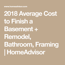 2018 Average Cost To Finish A Basement Remodel Bathroom Framing Homeadvisor Basement Cost To Finish Basement Basement Remodeling