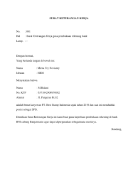 Contoh surat keterangan kerja untuk kepala sekolah xxvi. Surat Keterangan Kerja Bni Docx