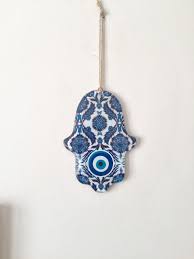 Hamsa Home Blessing With Evil Eye Hamsa Wall Hanging Hamsa Etsy Hamsa Hand Hamsa Hand Of Fatima