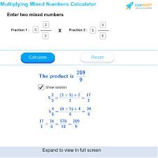 Check spelling or type a new query. Multiply Mixed Numbers Calculator Cuemath