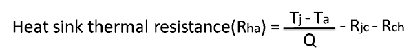 heat sink thermal resistance and size