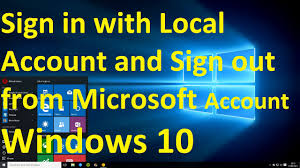 Check spelling or type a new query. Windows 10 Sign In With Local Account And Sign Out From Microsoft Account Youtube