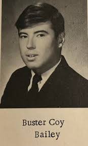 Remembering Buster Coy Bailey… Buster was gentle Christian man and so  pleased to reconnect with his classmates. His niece, Michelle West said.  “God allowed this reconnection with so many for a reason!”