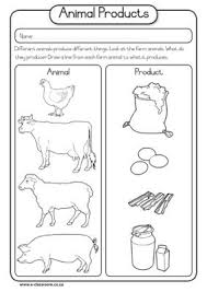 Animal Products Worksheets Pre Writing Activities Kids Preschool Learning Animal Worksheets