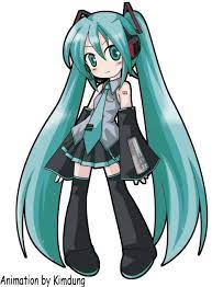 Hatsune Miku Looks Kind Of Like The Art Style In Panty And Stocking 3 Miku Hatsune Chibi Hatsune Miku Hatsune