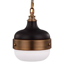 Black And Brass Mini Pendant Light Industrial Classic Rivet Pendant Small Black Candelabra Glass Diffuser Round Pendant Light
