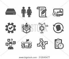 Set Business Icons Vector Photo Free Trial Bigstock