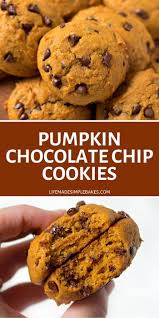 Pumpkin Chocolate Chip Cookies Life Made Simple Recipe Pumpkin Chocolate Chip Cookies Pumpkin Chocolate Chips Pumpkin Chocolate