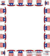 Fourth Of July Clipart Fourth July Hat Sqaure Border Classroom Clipart Clip Art Summer Art Activities Clip Art Borders
