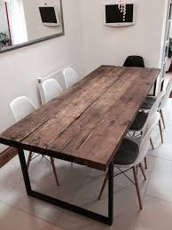 Receive the latest listings for dark wood dining table and 8 chairs. Reclaimed Industrial Chic 6 8 Seater Solid Wood And Metal Dining Table Bar And Cafe Bar Restaurant 8 Seater Dining Table Metal Dining Table Rustic Dining Table