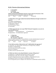 Ir 401 Theories Of International Relations 1 I Neorealism Ii
