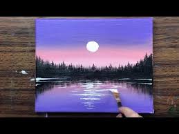 Easy Sunset Acrylic Painting For Beginners Step By Step Sunset Acrylic Painting Ideas For Beginner Sunset Canvas Painting Sky Art Painting Sunset Painting Easy easy sunset acrylic painting for