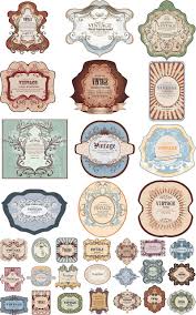 Die datei hat die größe eines din a4 blattes, du musst sie also nur auf festes papier oder fotokarton drucken, die label mit der schere ausschneiden, beschriften, lochen und ein bändchen durchziehen. Vintage Labels Vector Vintage Labels Free Vintage Printables Vintage