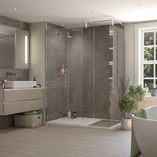 Persian Grey Gloss Mr Mdf Shower Panel Tongue Groove 2420mm X 1200mm X 11mm Rearo Laminates Shower Panels Laminate Shower Panels Bathroom Solutions