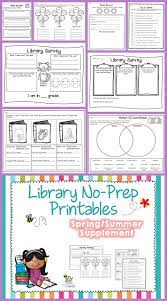 Library No Prep Printables With A Spring Summer Theme Great Way To Review Library Skills At The End Of Th Library Lesson Plans Library Lessons Library Skills