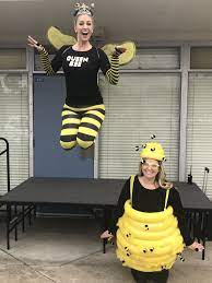 Halloween Diy Bumble Bee Costume Bee Hive Queen Bee Best Friends Queen Bee Costume Queen Bee Costume Diy Bee Costume