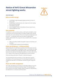 I did not checked the box allowing the instant booking to override the advance notice. Hs2 Advance Works Notice A413 Great Missenden Street Lighting Great Missenden Parish Council
